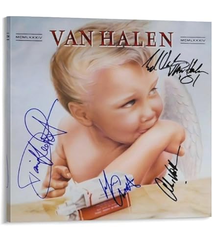 Amazon.co.jp: ヴァン・ヘイレン 直筆サイン入り ポスター キャンバス